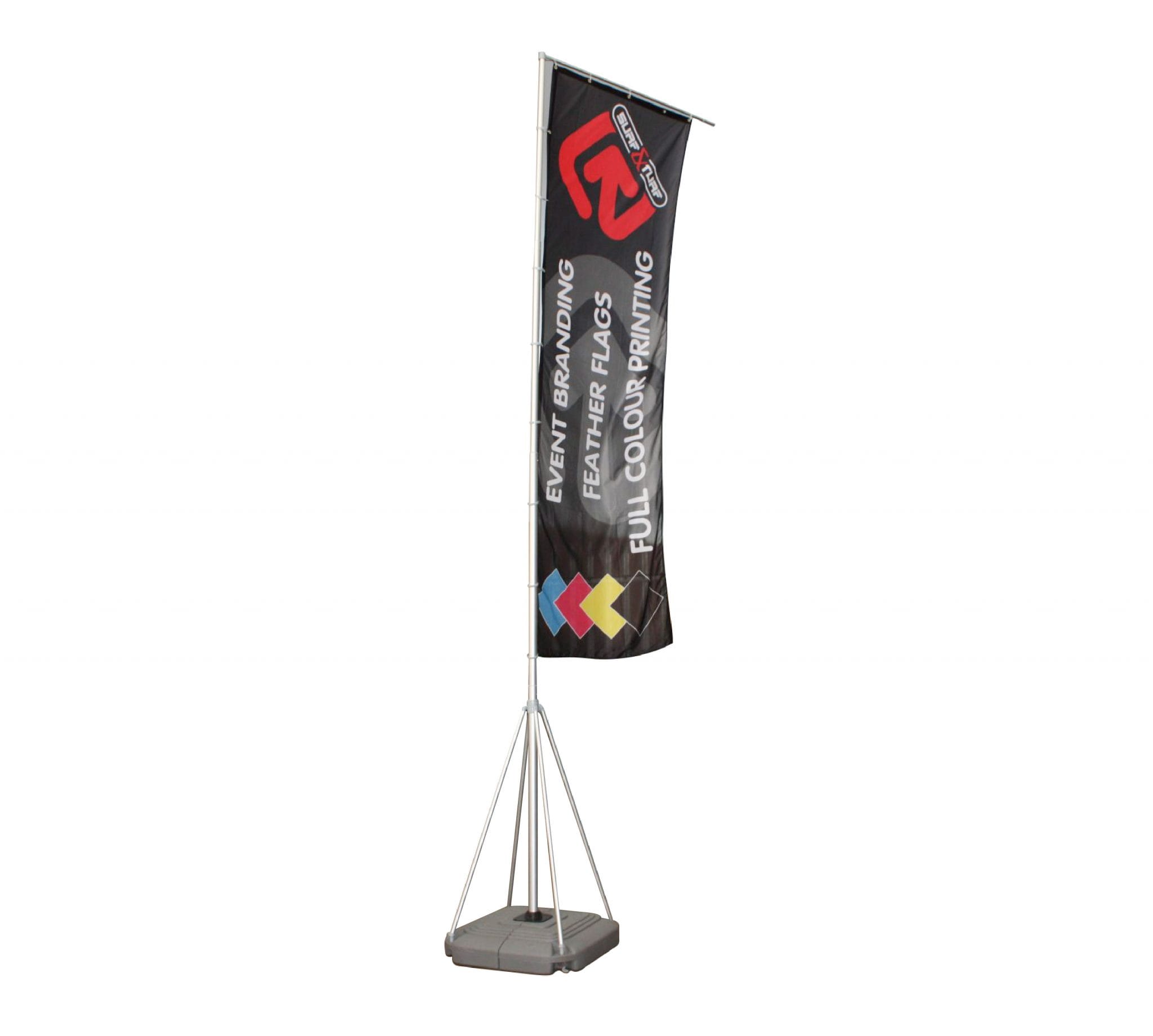 Giant 5m Custom Outdoor Flags With Base